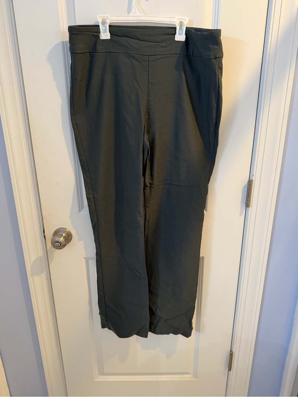 Tribal Straight-Leg Pull-On Pants in Black